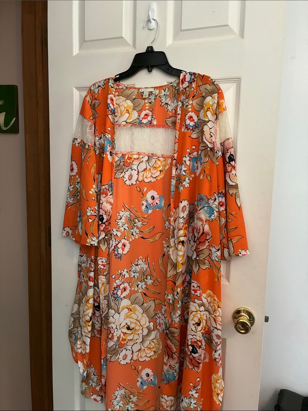 Cato Floral Orange Kimono